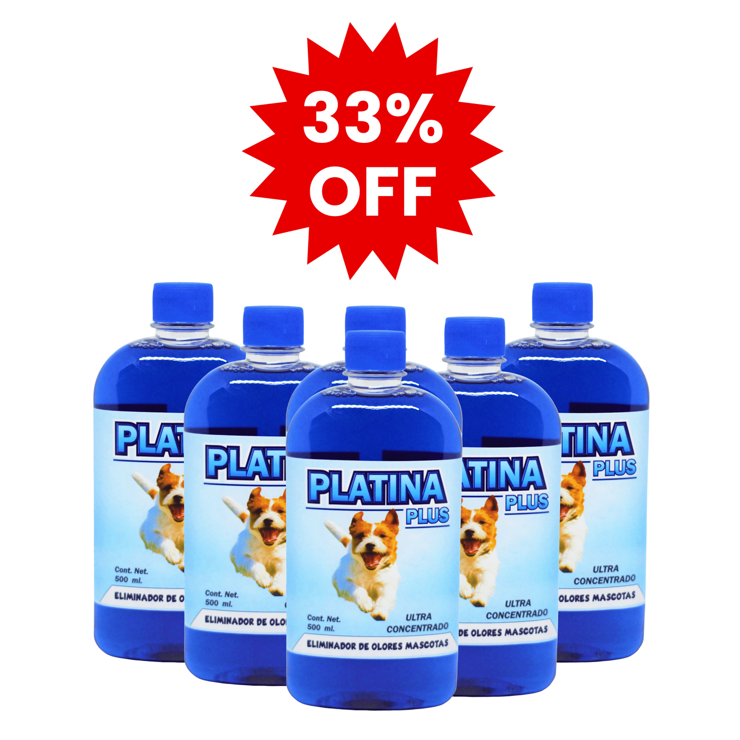 Eliminador de Olores Mascotas - ULTRA Concentrado - Platina PLUS - 500ml