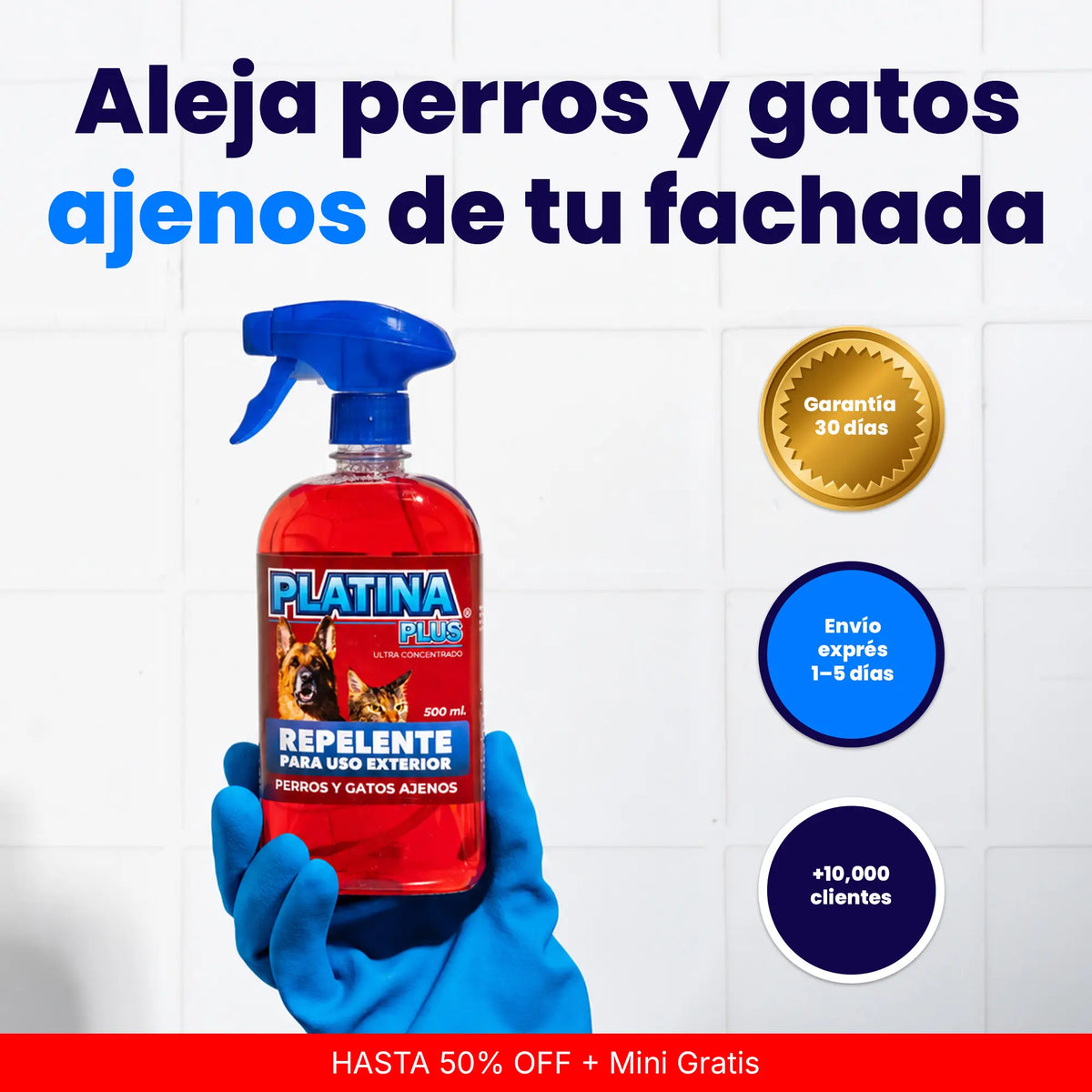 Repelente de Perros y Gatos Ajenos - Para Exteriores Protege tu hogar - Ultra Concentrado 500ml