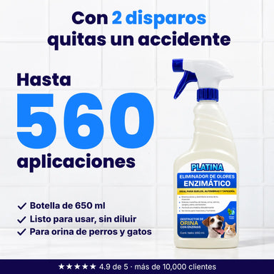 Limpiador Enzimático Eliminador de Olores de Orina en Spray - 650 ml