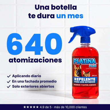 Repelente de Perros y Gatos Ajenos - Para Exteriores Protege tu hogar - Ultra Concentrado 500ml