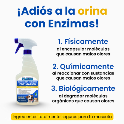Limpiador enzimático de Orina y Eliminador de Olores en Spray - 650 ml